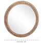 Maple and Jade 36" Bohemian Wall Mirror with Beaded Frame in Distressed Light Brown and White, , large