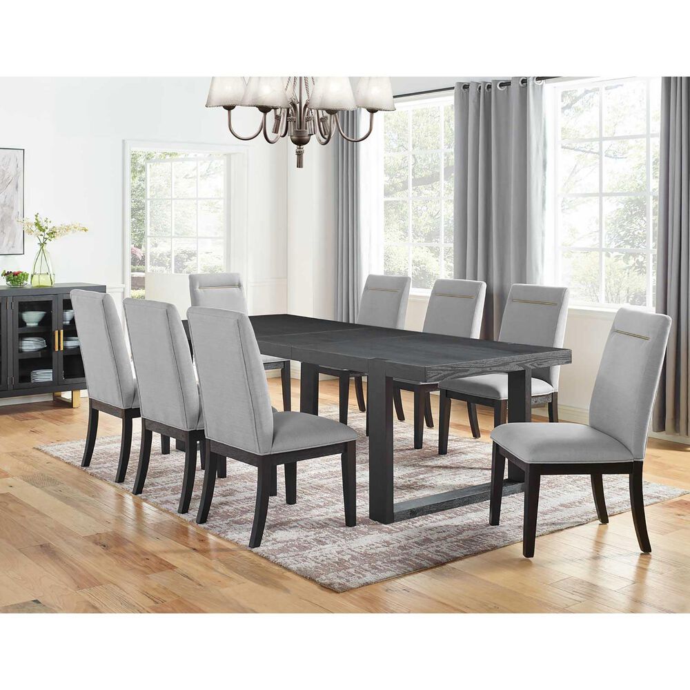 Steve Silver Yves Dining Table in Rubbed Charcoal, , large