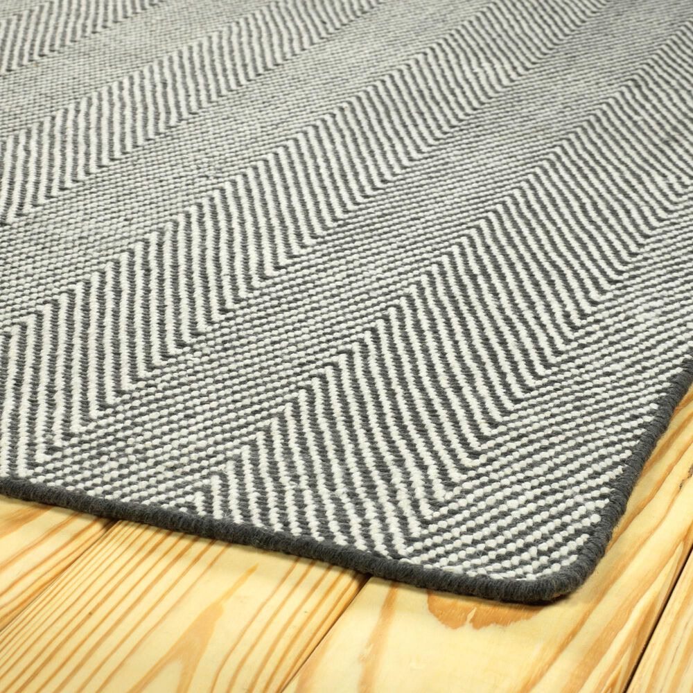 Kaleen Rugs Ziggy ZIG01-75 5&#39; x 7&#39;6&quot; Grey and White Indoor/Outdoor Area Rug, , large