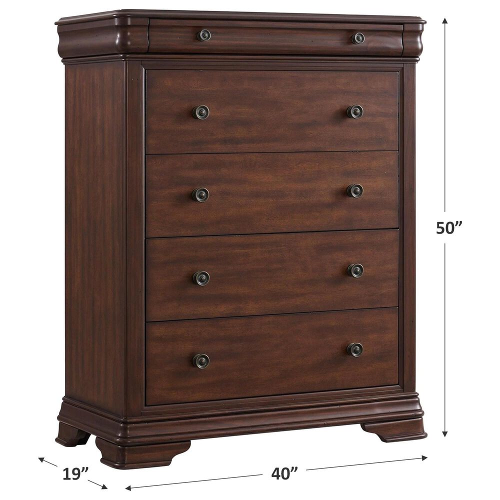 Mayberry Hill Phillipe 5-Drawer Chest in Cherry, , large