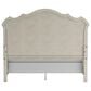 Millenium Arlendyne King Upholstered Bed with 2 Nightstands in Antique White, , large