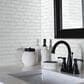 Shaw Geoscape White 13.39" x 12.48" Random Linear Mosaic Sheet, , large
