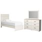 Ashley Stelsie 3-Piece Twin Panel Bed Set in White, , large