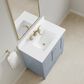 37B Claudine 30" Single Bathroom Vanity in Soft Blue with Glossy White Composite Stone Top and Backsplash, , large