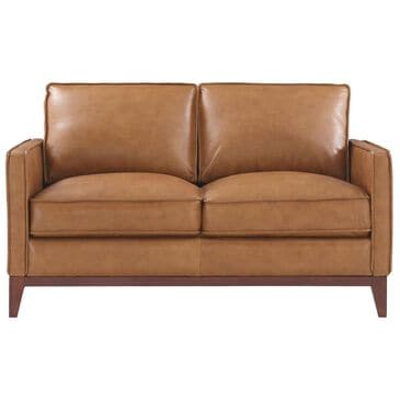 Italiano Furniture Newport Leather Loveseat in Camel, , large