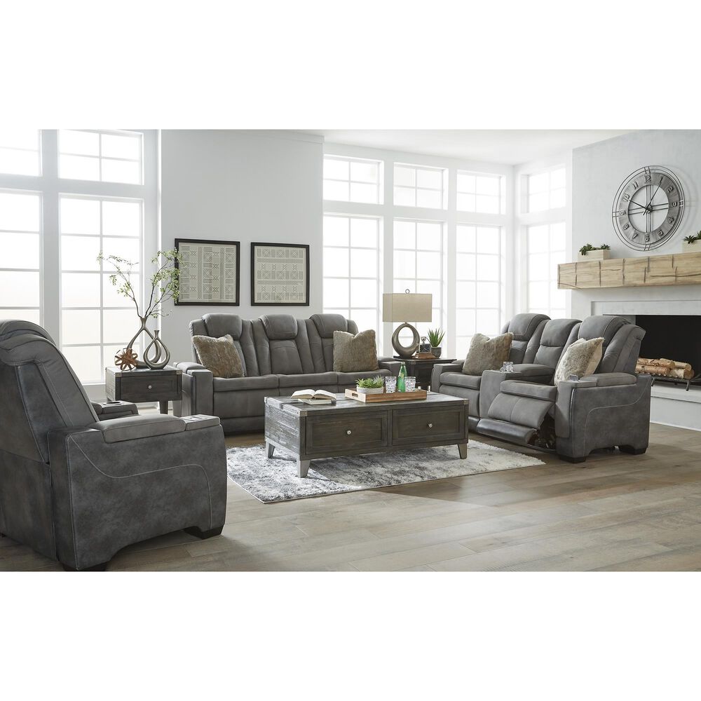 Ashley Next-Gen DuraPella Power Reclining Sofa in Slate, , large