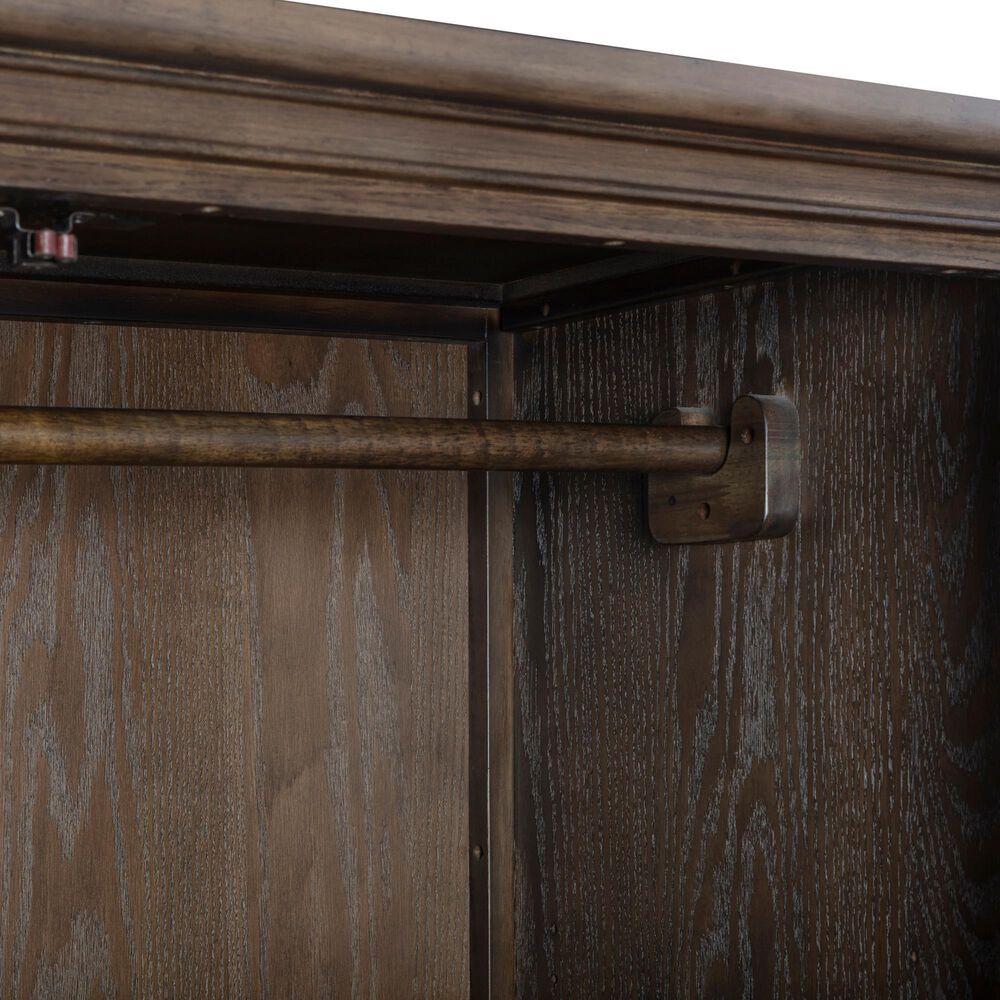 Riva Ridge Oxford 4-Drawer Chiffarobe with Clothing Rod in Cocoa, , large