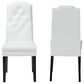Baxton Studio Dylin Side Chair with White Cushion in Espresso Brown (Set of 2), , large