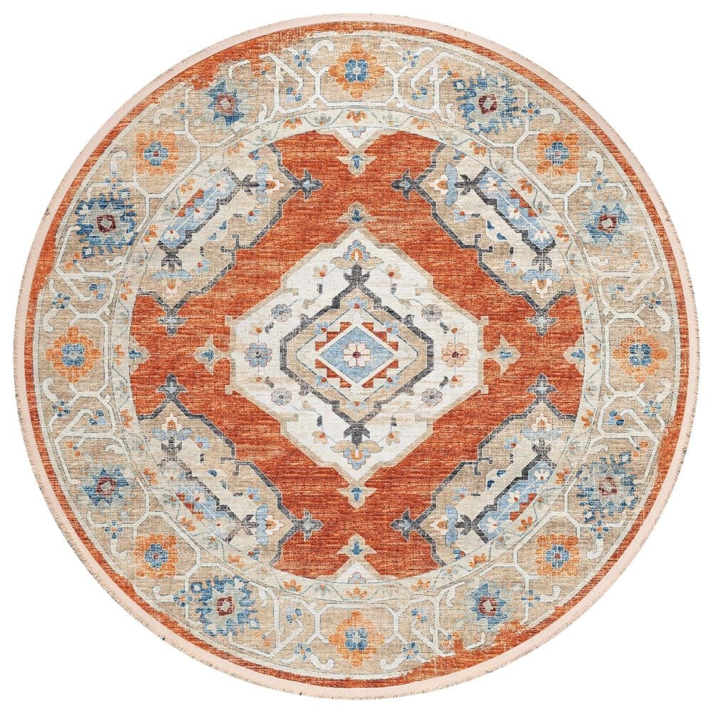 Dalyn Rug Company Marbella 8" Round Spice Area Rug, , large