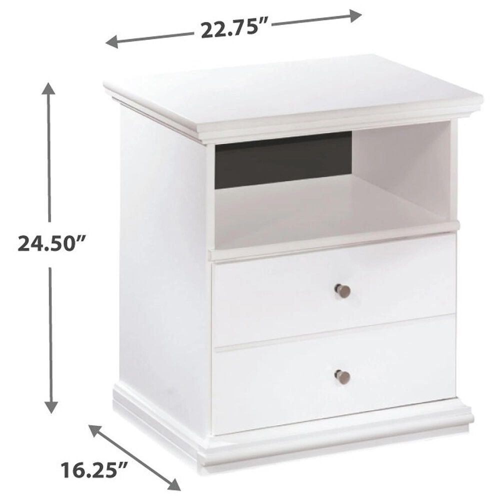 Ashley Bostwick Shoals 1-Drawer Nightstand in White, , large