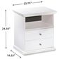 Ashley Bostwick Shoals 1-Drawer Nightstand in White, , large