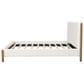Hearth and Haven King Upholstered Platform Bed in White, , large