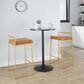 LumiSource Fuji 26" Stacker Counter Stool with Camel Upholstery in Gold (Set of 2), , large