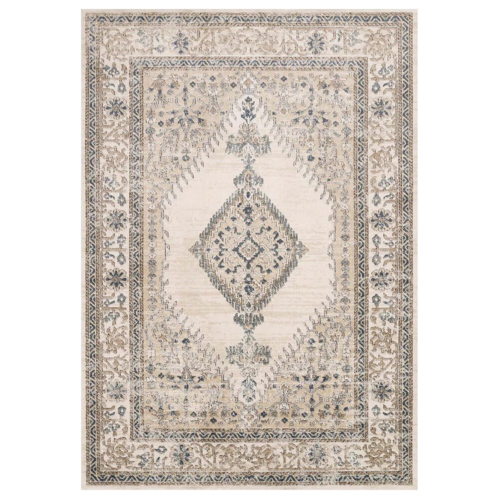 Loloi II Teagan TEA-02 5"3" x 7"6" Oatmeal and Ivory Area Rug, , large
