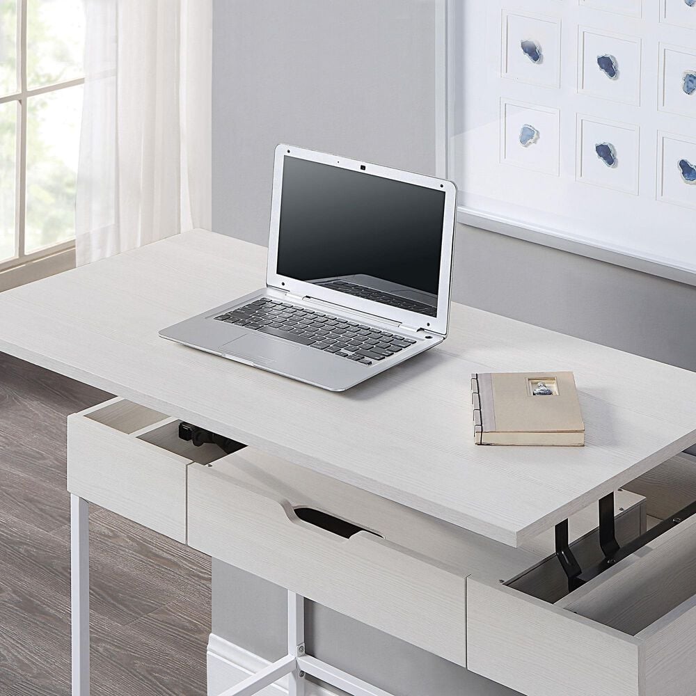 OSP Home Contempo Sit-To-Stand Adjustable Height Desk in White Oak, , large