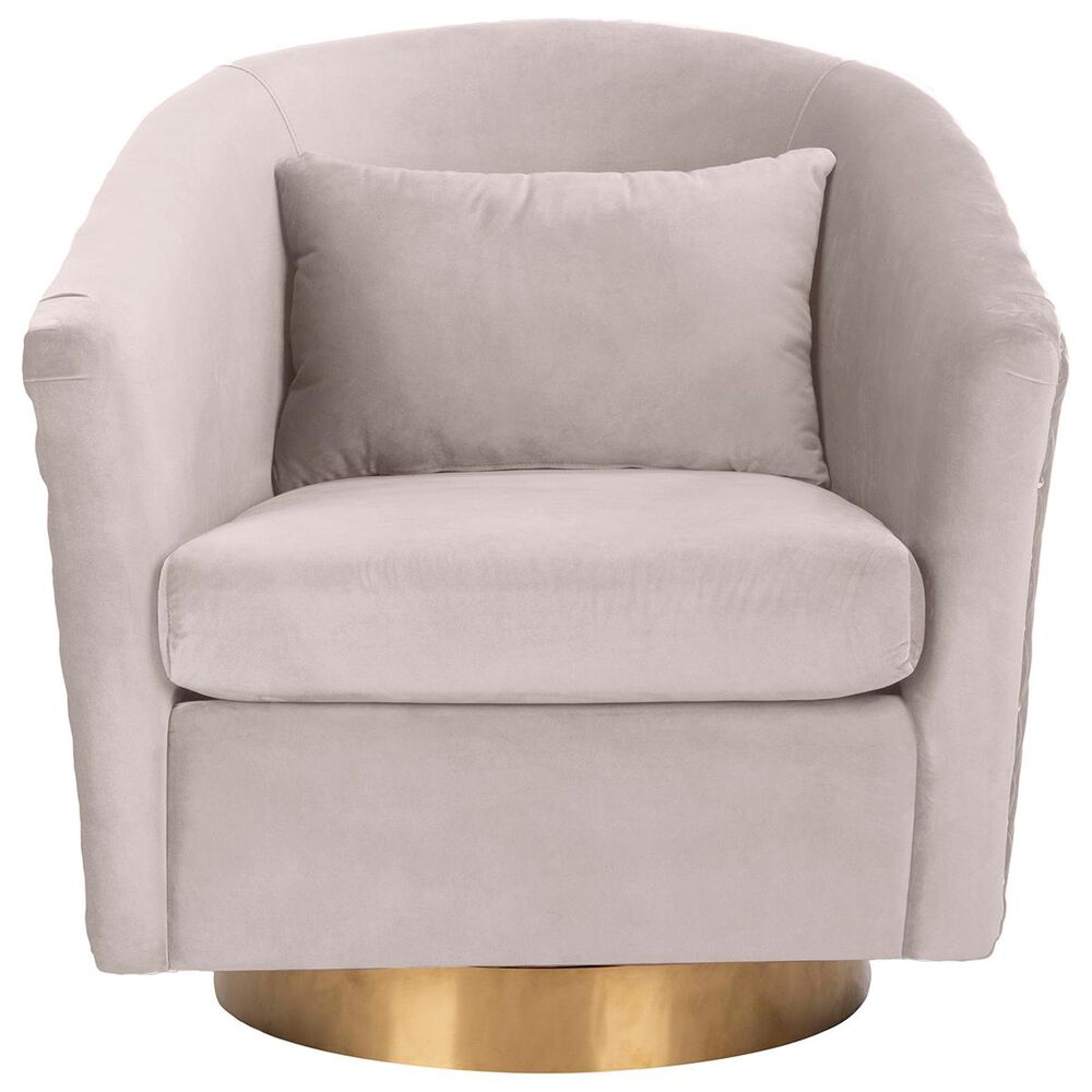 Safavieh Clara Swivel Tub Chair in Pale Taupe, , large