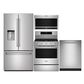 Maytag 4-Piece Kitchen Package with 30 Cu. Ft. Capacity Refrigerator, Towel Bar Handle Dishwasher, and Gas Range in Fingerprint Resistant Stainless Steel, , large