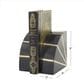 Maple and Jade 5" Decorative Bookend in Matte Black, Gray and Gold(Set of 2), , large