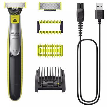Norelco OneBlade 360 Face and Body Trimmer in Lime Green and Charcoal Grey, , large