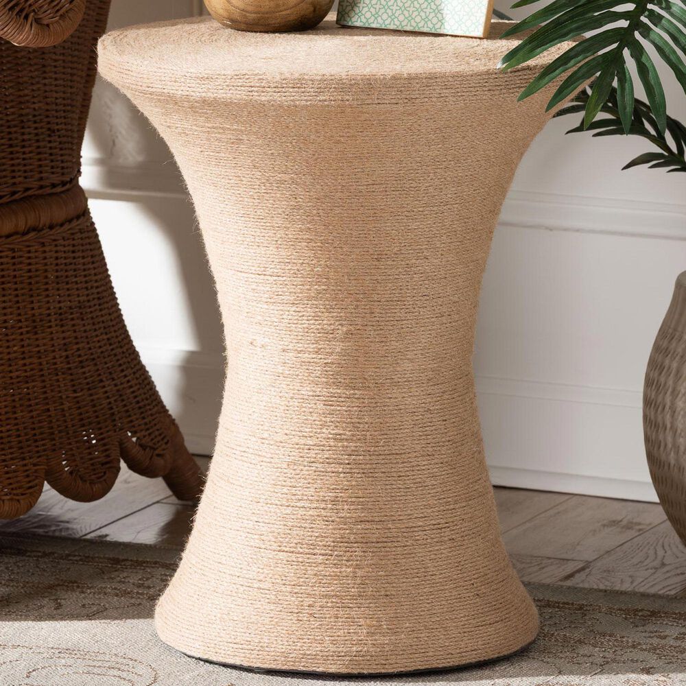 Baxton Studio Cady Side Table in Natural Brown, , large