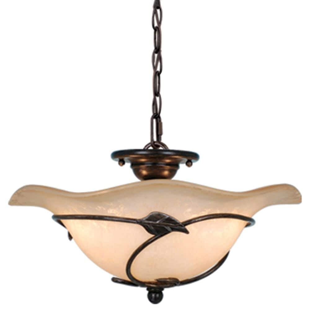 Vaxcel Vine 15" 2-Light Semi Flush Mount in Oil Shale, , large