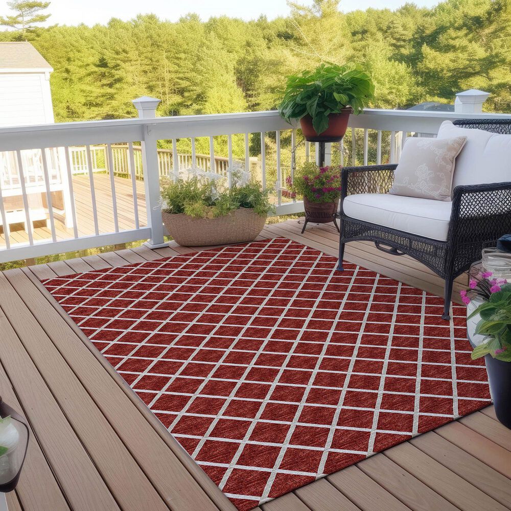 Dalyn Rug Company York 10&#39; x 14&#39; Red Indoor/Outdoor Area Rug, , large