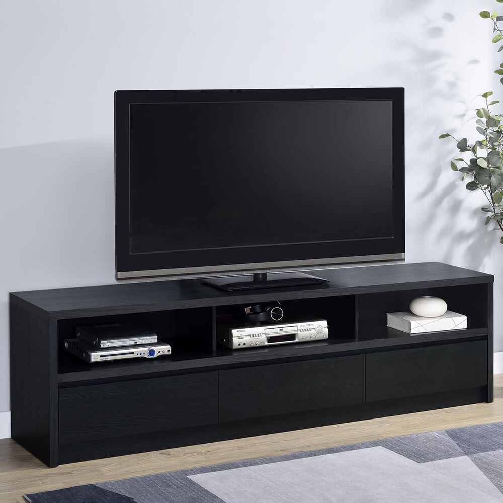 Coaster Rutland 78&quot; TV Stand Media Console in Black, , large