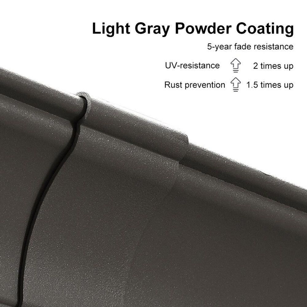 HOMLUX 12-ft x 10-ft Aluminum Gazebo with Double Metal Roof in Light Gray, , large