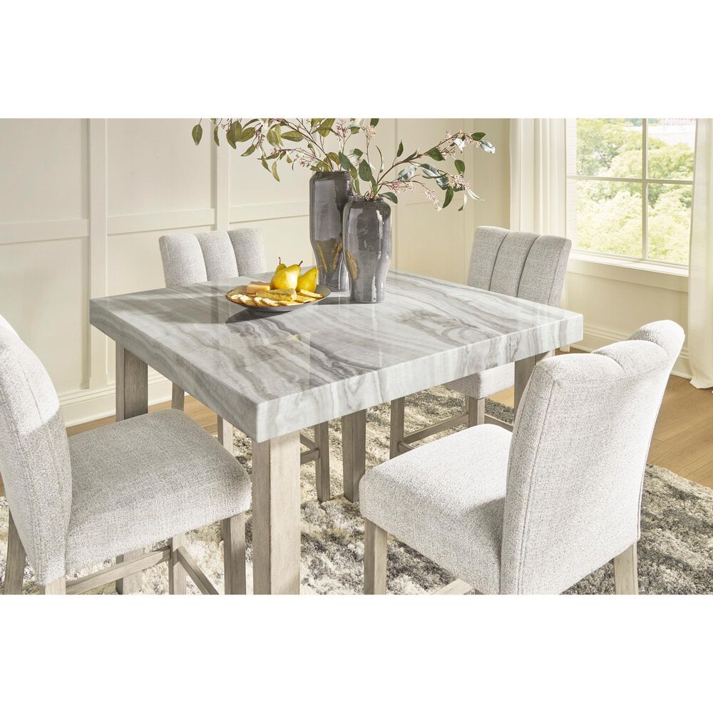 Ashley Larawyn Counter Height Table in Bisque, White and Gray - Table Only, , large