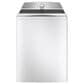 GE Profile 5 Cu. Ft. Top Load Impeller Washer and 7.4 Cu. Ft. Gas Dryer Laundry Pair in White, , large