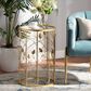 Baxton Studio Anaya End Table in Brushed Gold, , large