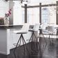 Zuo Modern Aki Bar Stool in White and Dark Brown (Set of 2), , large