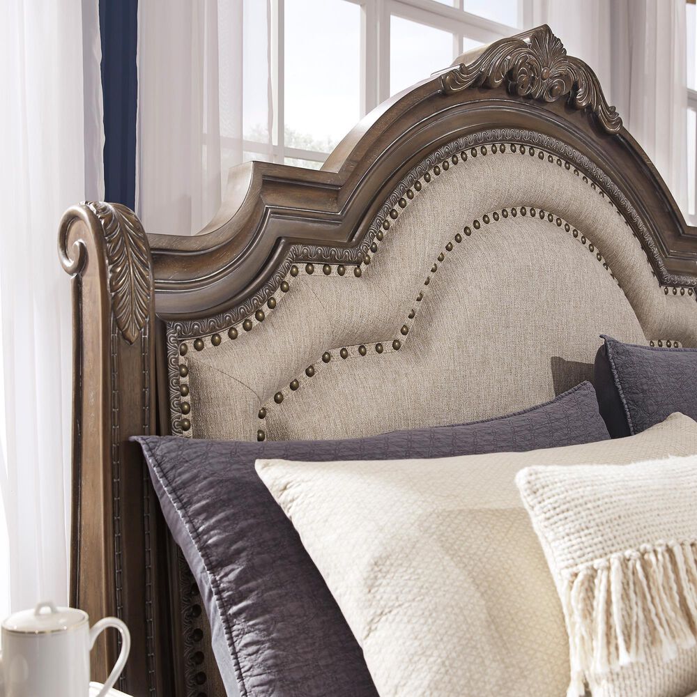 Signature Design by Ashley Charmond King Bed in Dark Brown, , large