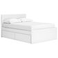 Ashley Onita Full Panel Platform Bed with 1 Side Storage in White, , large