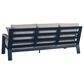 Ashley East Beach Stationary Sofa with Beige Cushions in Navy Blue and Driftwood, , large