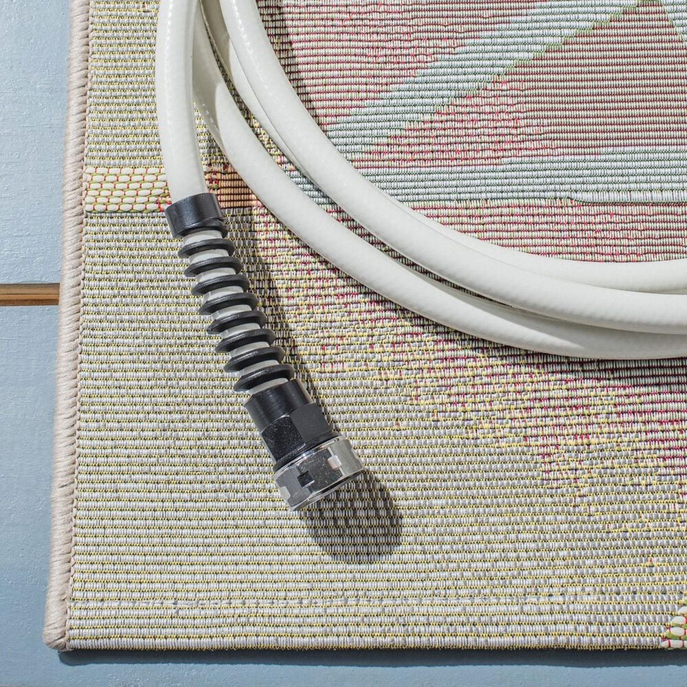 Safavieh Barbados  6&#39;6&quot; x 9&#39;4&quot; Grey and Pink Indoor/Outdoor Area Rug, , large