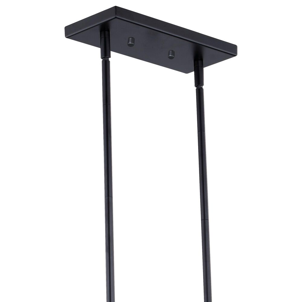 Vaxcel Oslo 5-Light Linear Chandelier in Black and Natural Brass, , large
