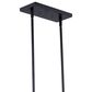 Vaxcel Oslo 5-Light Linear Chandelier in Black and Natural Brass, , large