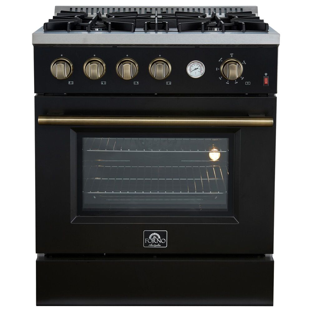 Forno Marco 30" Freestanding Gas Range in Black, , large