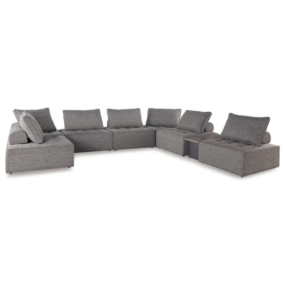 Ashley Bree Zee 8-Piece Outdoor Conversation Set with End Table in Brown, , large