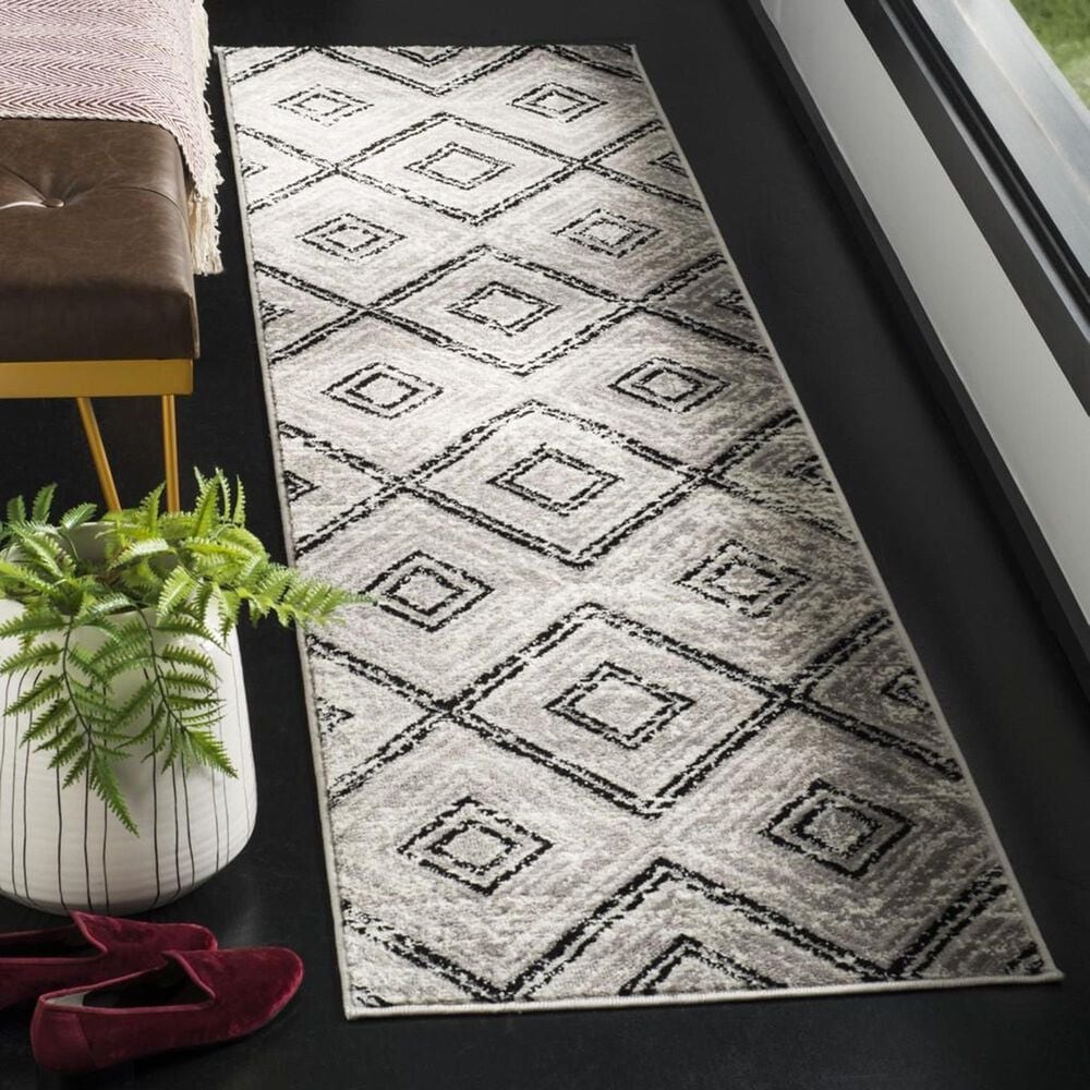Safavieh Skyler SKY120J 2&#39; x 6&#39; Grey and Black Scatter Rug, , large