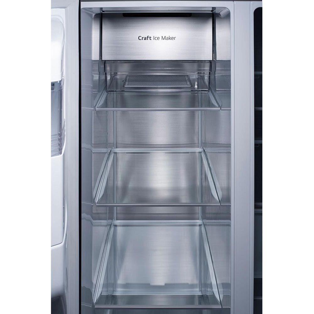 LG 27.1 Cu. Ft. Side-by-Side Refrigerator in Print Proof Stainless Steel, , large