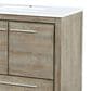 Lexora Home Lafarre 36" Single Bathroom Vanity in Rustic Acacia with 2 cm White Cultured Marble Top and Rectangular Sink, , large