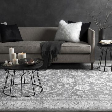 Surya Tibetan TBT-2309 6"7" x 9"6" Gray, Ivory and Taupe Area Rug, , large