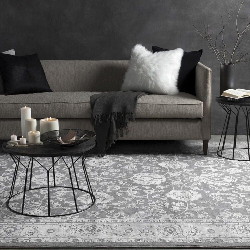 Surya Tibetan TBT-2309 6"7" x 9"6" Gray, Ivory and Taupe Area Rug, , large