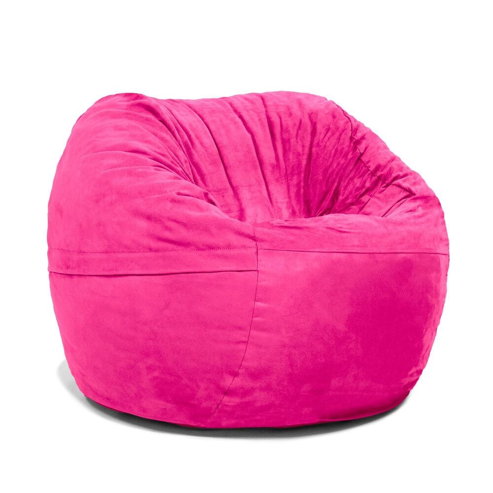 Jaxx 3" Round Bean Bag with Removable Cover in Fuchsia, , large