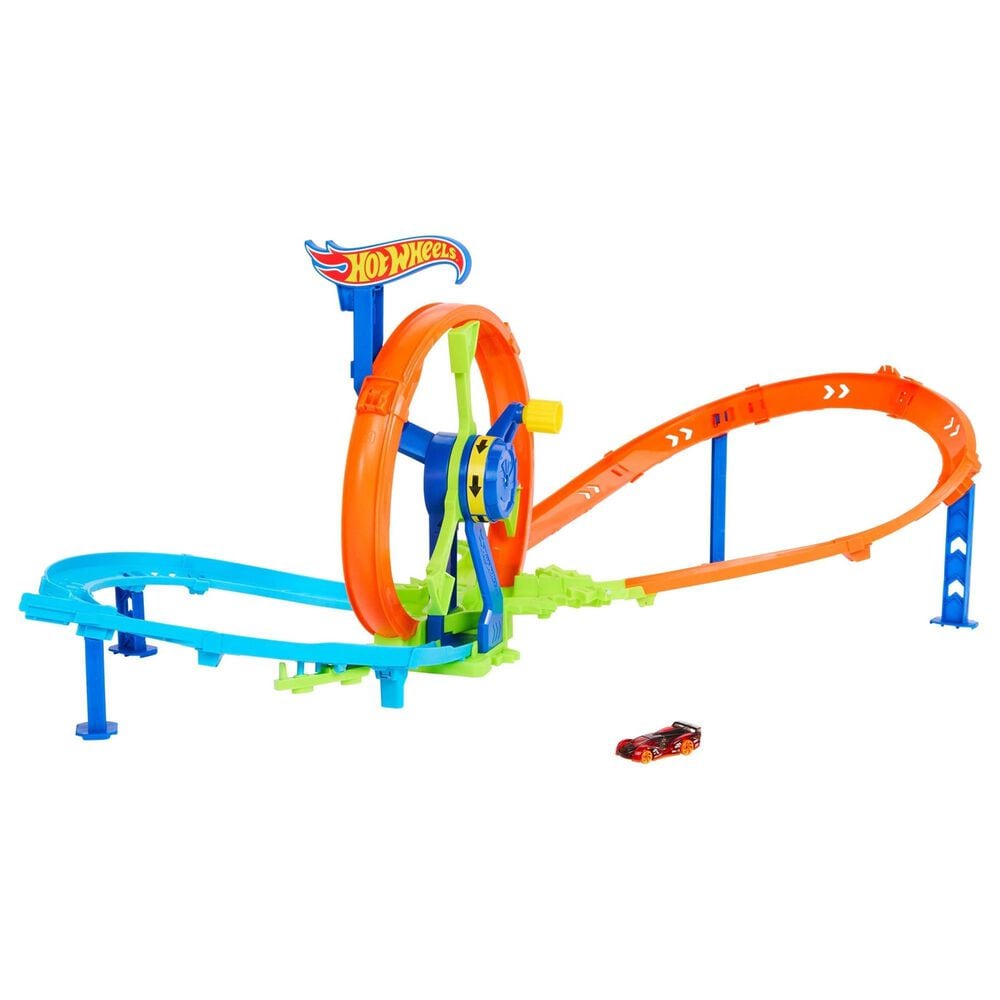 Hot Wheels Rapid Launch and Loop Playset with 1:64 Scale Die-Cast Toy Car in Multicolor, , large