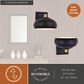Vaxcel Belmont 1-Light Bathroom Vanity in Matte Black and Satin Brass, , large