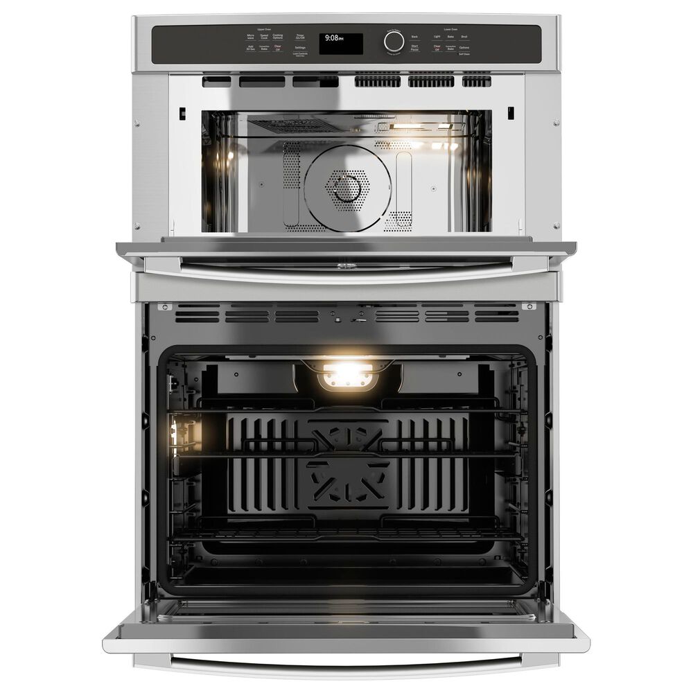 GE Profile 2-Piece Kitchen Package with Stainless Steel 30&quot; Combination Double Wall Oven and Black Induction Cooktop, , large