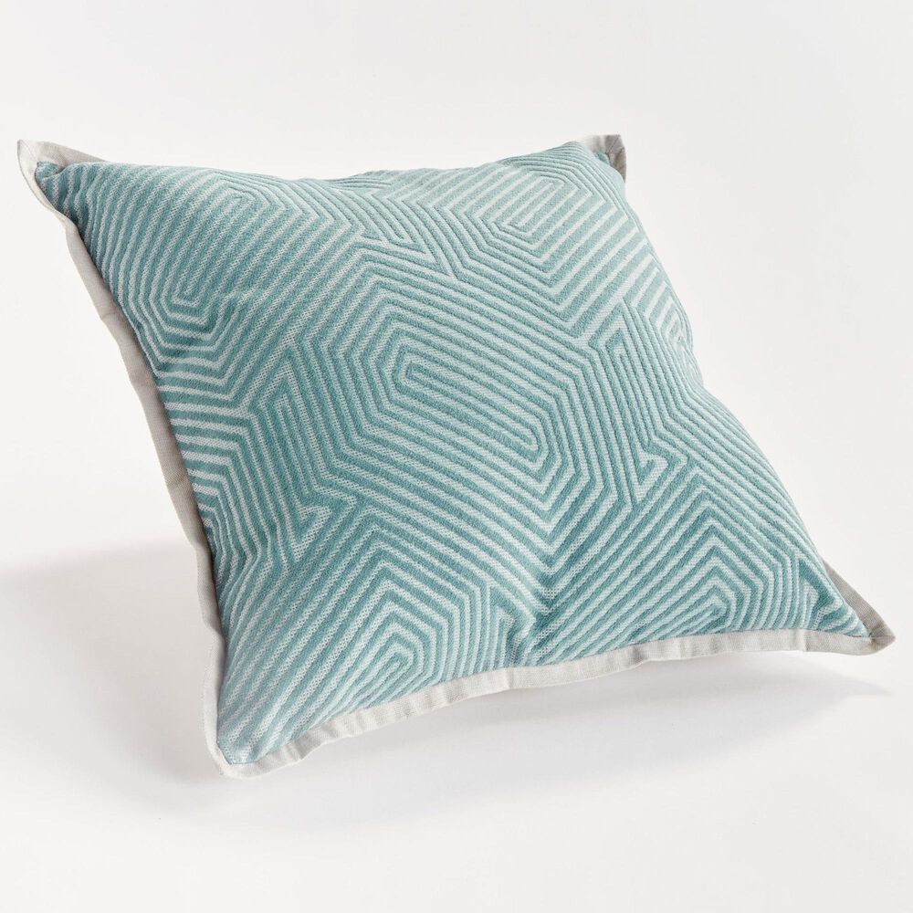 Napa Home and Garden Sora 20&quot; x 20&quot; Indoor/Outdoor Throw Pillow in Prussian Blue and Light Blue, , large